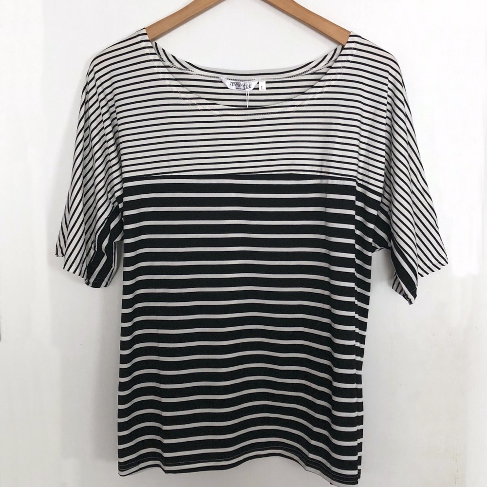 Stretchy oversized striped tee NWT